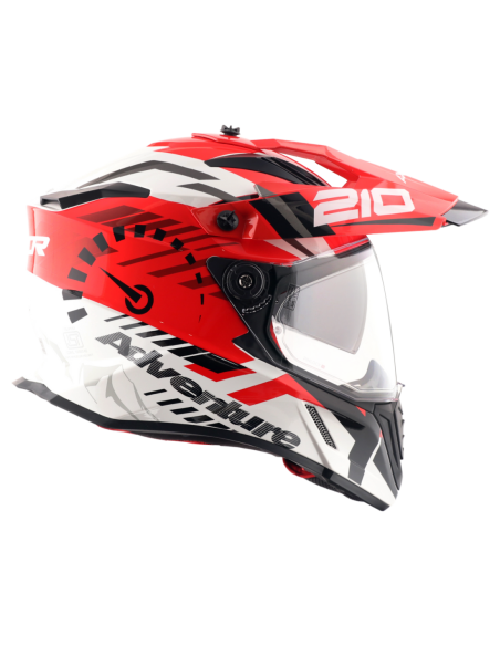 AXOR X-CROSS D/V SPEEDOMETER Blancorojo | Casco Doble Visor ECE R22.06