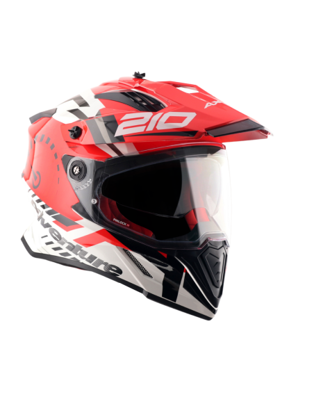 AXOR X-CROSS D/V SPEEDOMETER Blancorojo | Casco Doble Visor ECE R22.06
