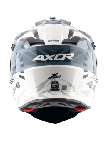 AXOR X-CROSS D/V SPEEDOMETER Blanco Gris | Casco Doble Visor ECE R22.06