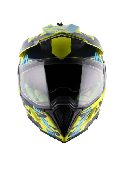 AXOR X-CROSS D/V X1 Amarillo Fluor | Casco Doble Visor ECE R22.06