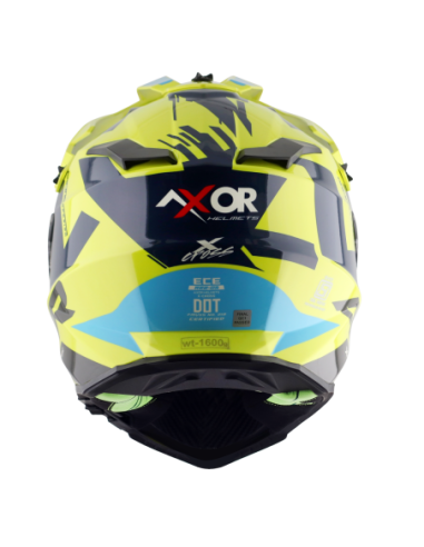 AXOR X-CROSS D/V X1 Amarillo Fluor | Casco Doble Visor ECE R22.06