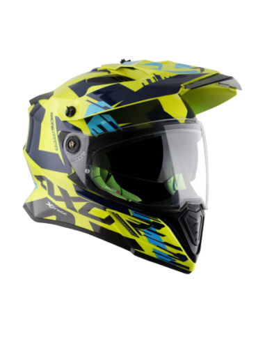 AXOR X-CROSS D/V X1 Amarillo Fluor | Casco Doble Visor ECE R22.06