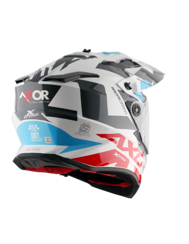 AXOR X-CROSS D/V X1 Blancorojo | Casco Doble Visor ECE R22.06