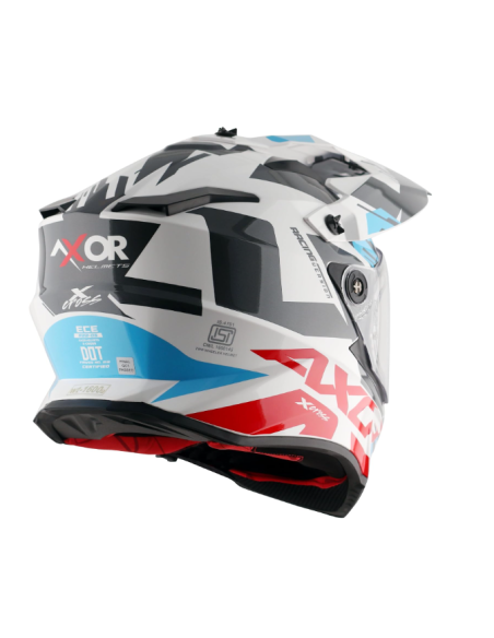 AXOR X-CROSS D/V X1 Blancorojo | Casco Doble Visor ECE R22.06