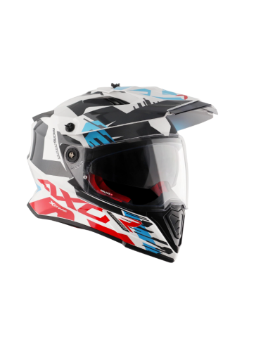 AXOR X-CROSS D/V X1 Blancorojo | Casco Doble Visor ECE R22.06