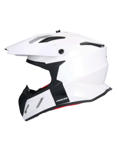 Casco AXOR X-Cross Monocolor Blanco | Moto Adventure