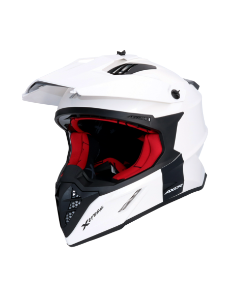 Casco AXOR X-Cross Monocolor Blanco | Moto Adventure