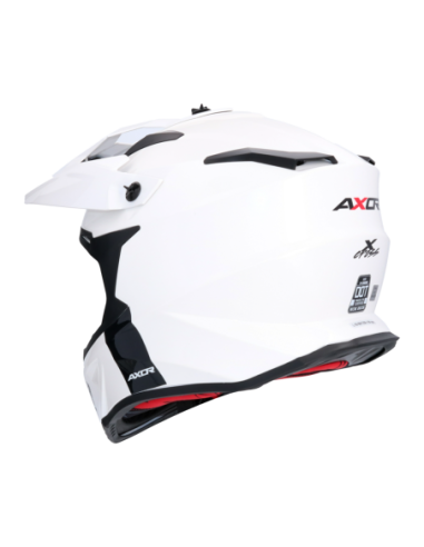 Casco AXOR X-Cross Monocolor Blanco | Moto Adventure