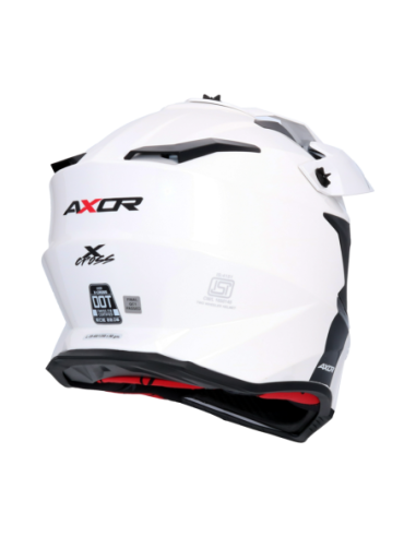 Casco AXOR X-Cross Monocolor Blanco | Moto Adventure