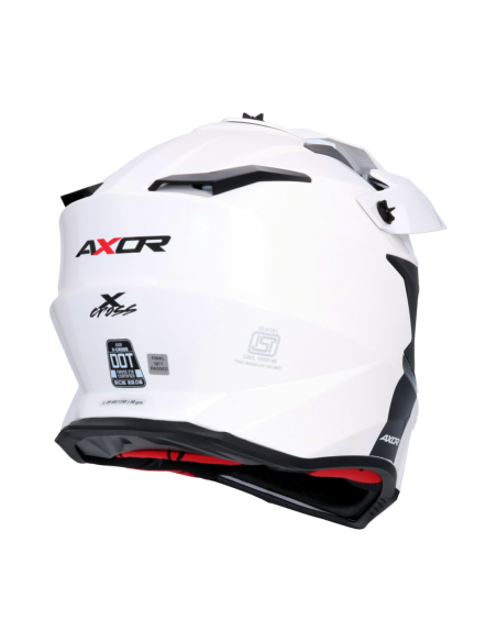 Casco AXOR X-Cross Monocolor Blanco | Moto Adventure
