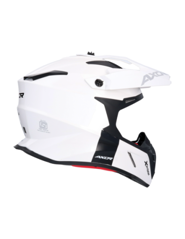 Casco AXOR X-Cross Monocolor Blanco | Moto Adventure