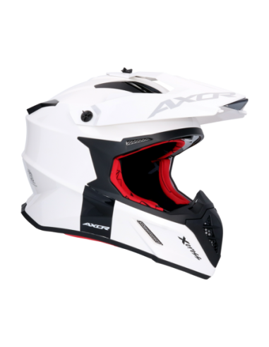 Casco AXOR X-Cross Monocolor Blanco | Moto Adventure