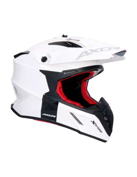 Casco AXOR X-Cross Monocolor Blanco | Moto Adventure