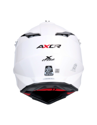 Casco AXOR X-Cross Monocolor Blanco | Moto Adventure