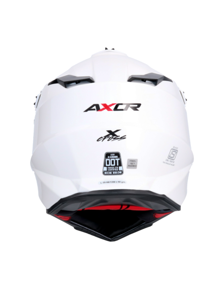 Casco AXOR X-Cross Monocolor Blanco | Moto Adventure