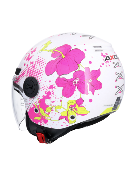 Casco AXOR Kioto Flower Blanco | Tecnoescape Bike
