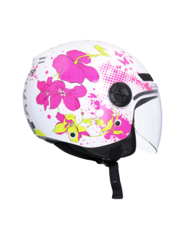 Casco AXOR Kioto Flower Blanco | Tecnoescape Bike