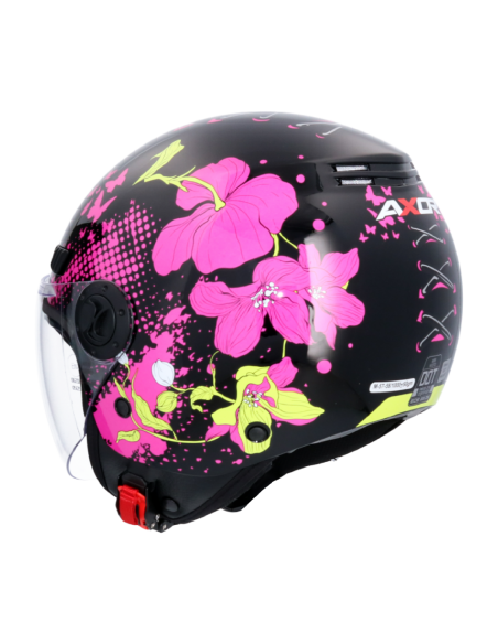 Casco AXOR Kioto Flower Negro | Tecnoescape Bike
