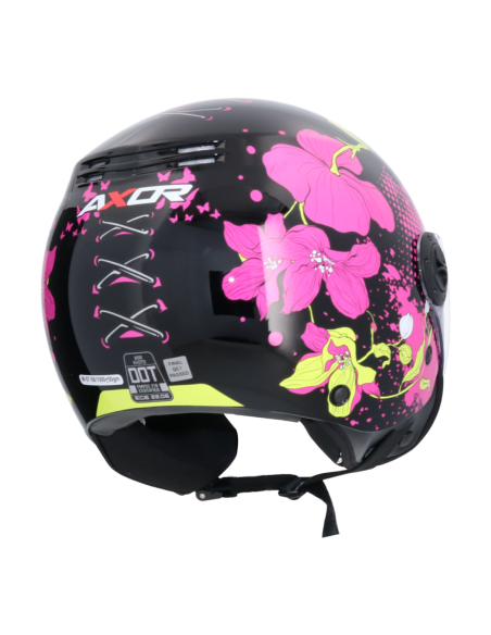 Casco AXOR Kioto Flower Negro | Tecnoescape Bike
