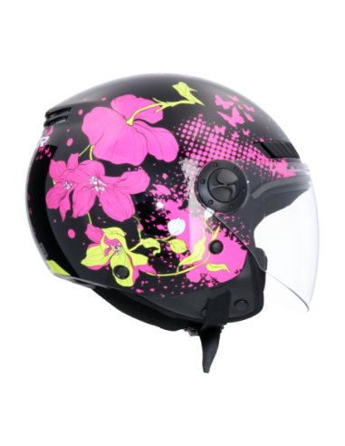 Casco AXOR Kioto Flower Negro | Tecnoescape Bike