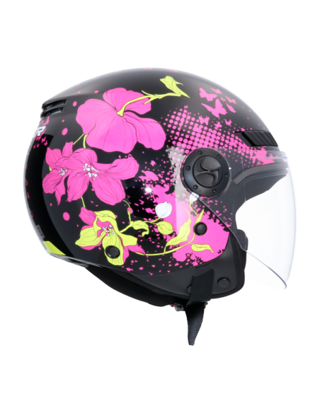 Casco AXOR Kioto Flower Negro | Tecnoescape Bike