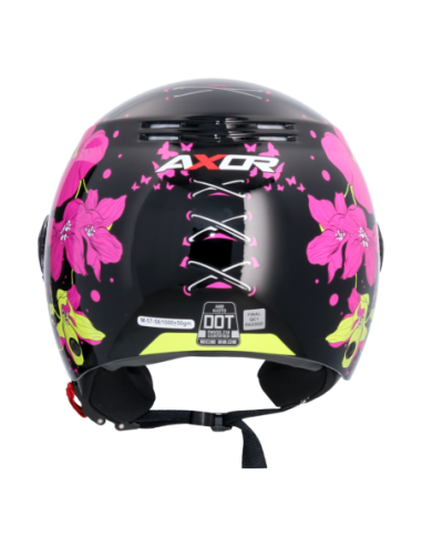 Casco AXOR Kioto Flower Negro | Tecnoescape Bike