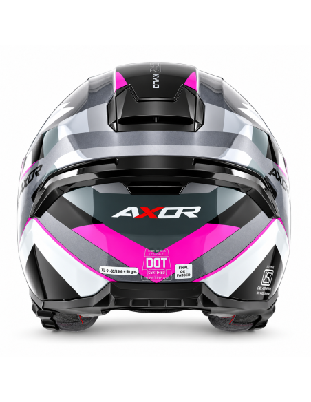 Casco AXOR Kylo Bean Gris Mate Rosa – Casco Jet de Moto con Pantalla