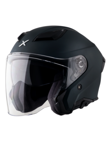 Casco Jet AXOR Kylo Negro Mate R22.06 con Gafas | Tecnoescape
