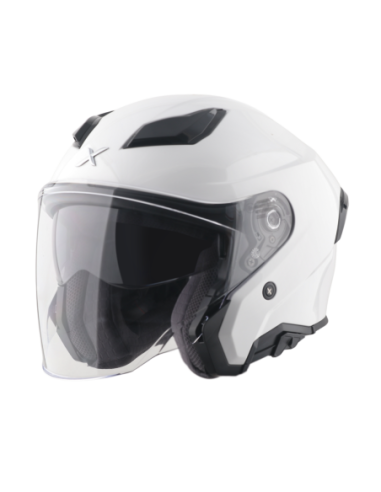 Casco Jet AXOR Kylo Blanco Perla R22.06 con Gafas | Tecnoescape