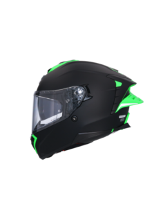 Casco AXOR Brutale Corsa Negro Mate y Verde | ECE 22.06
