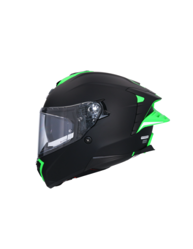 Casco AXOR Brutale Corsa Negro Mate y Verde | ECE 22.06