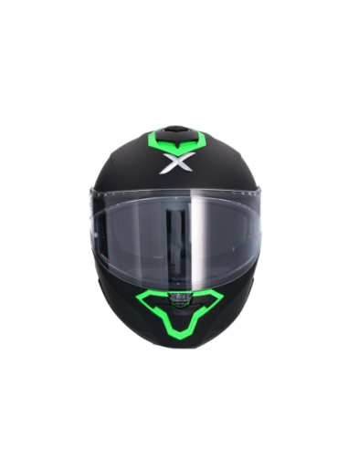 Casco AXOR Brutale Corsa Negro Mate y Verde | ECE 22.06