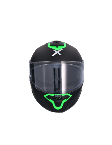 Casco AXOR Brutale Corsa Negro Mate y Verde | ECE 22.06
