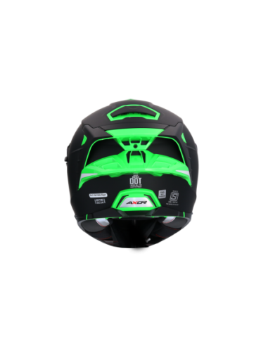 Casco AXOR Brutale Corsa Negro Mate y Verde | ECE 22.06