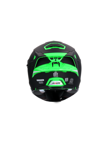 Casco AXOR Brutale Corsa Negro Mate y Verde | ECE 22.06