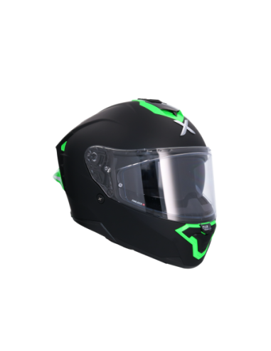 Casco AXOR Brutale Corsa Negro Mate y Verde | ECE 22.06