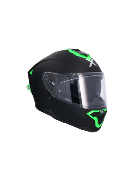 Casco AXOR Brutale Corsa Negro Mate y Verde | ECE 22.06