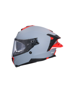 Casco AXOR Brutale Corsa Gris Mate y Rojo | ECE 22.06