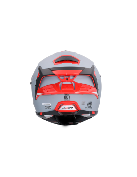 Casco AXOR Brutale Corsa Gris Mate y Rojo | ECE 22.06