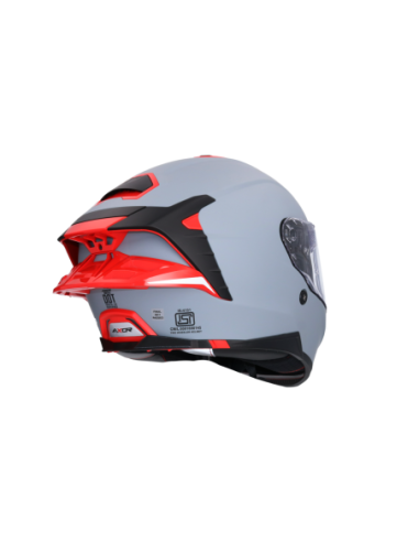 Casco AXOR Brutale Corsa Gris Mate y Rojo | ECE 22.06