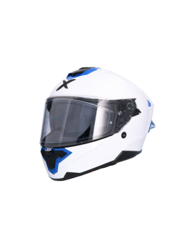 Casco AXOR Brutale Corsa Blanco Perla y Azul | ECE 22.06