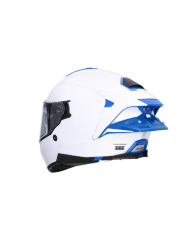 Casco AXOR Brutale Corsa Blanco Perla y Azul | ECE 22.06