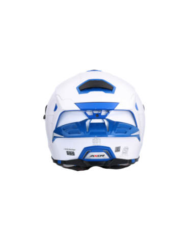 Casco AXOR Brutale Corsa Blanco Perla y Azul | ECE 22.06
