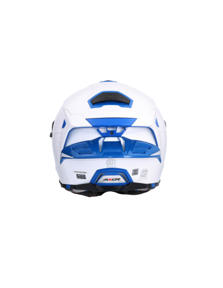 Casco AXOR Brutale Corsa Blanco Perla y Azul | ECE 22.06