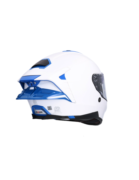 Casco AXOR Brutale Corsa Blanco Perla y Azul | ECE 22.06