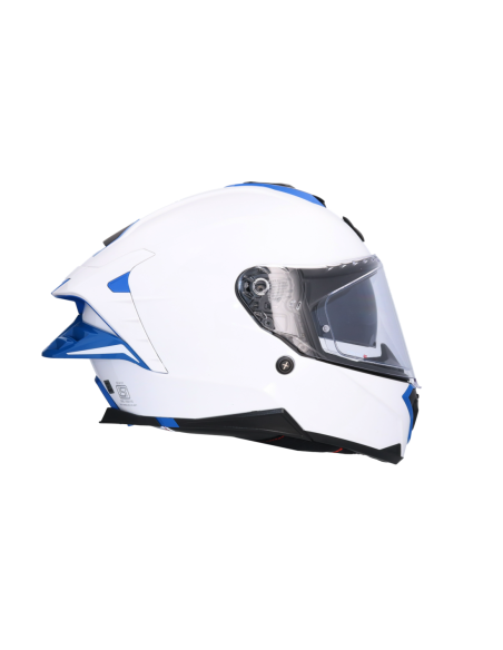 Casco AXOR Brutale Corsa Blanco Perla y Azul | ECE 22.06