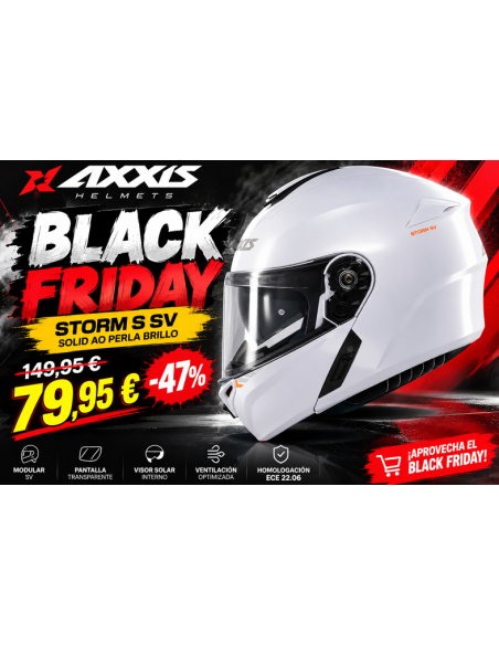 Casco AXXIS Storm S SV Perla Brillo | Black Friday 79,95 €