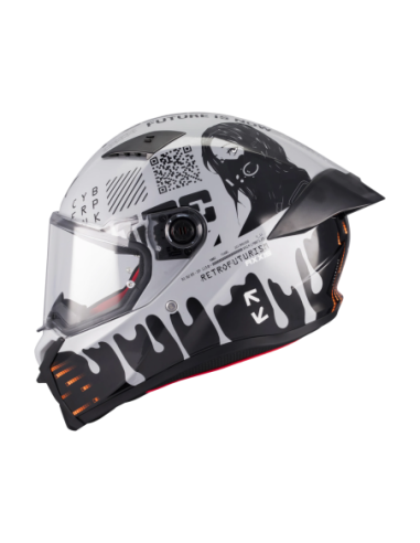 Casco AXXIS FF132 Fenix Cyberpunk C4 Brillo