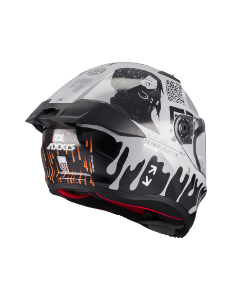 Casco AXXIS FF132 Fenix Cyberpunk C4 Brillo