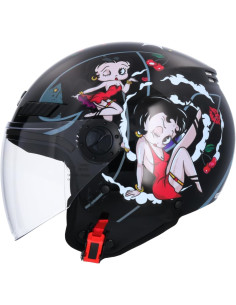 Casco SHIRO LaBeti Negro Betty Boop Jet | Tecnoescape